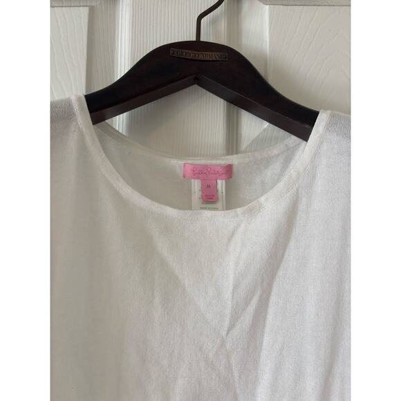 Lilly Pulitzer Ramona white knit sweater sz M - Picture 2 of 14